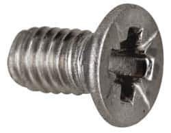 Value Collection - M2.5x0.45 Metric Coarse, 5mm OAL Pozidriv Drive Machine Screw - Flat Head, Grade 18-8 & A2 Stainless Steel, Uncoated, Without Washer - Apex Tool & Supply