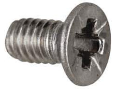 Value Collection - M2.5x0.45 Metric Coarse, 5mm OAL Pozidriv Drive Machine Screw - Flat Head, Grade 18-8 & A2 Stainless Steel, Uncoated, Without Washer - Apex Tool & Supply