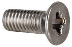 Value Collection - M3x0.50 Metric Coarse, 8mm OAL Pozidriv Drive Machine Screw - Flat Head, Grade 18-8 & A2 Stainless Steel, Uncoated, Without Washer - Apex Tool & Supply