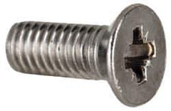 Value Collection - M3x0.50 Metric Coarse, 8mm OAL Pozidriv Drive Machine Screw - Flat Head, Grade 18-8 & A2 Stainless Steel, Uncoated, Without Washer - Apex Tool & Supply