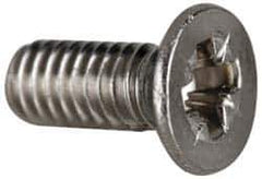 Value Collection - M4x0.70 Metric Coarse, 10mm OAL Pozidriv Drive Machine Screw - Flat Head, Grade 18-8 & A2 Stainless Steel, Uncoated, Without Washer - Apex Tool & Supply