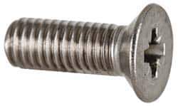 Value Collection - M5x0.80 Metric Coarse, 14mm OAL Pozidriv Drive Machine Screw - Flat Head, Grade 18-8 & A2 Stainless Steel, Uncoated, Without Washer - Apex Tool & Supply