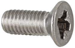 Value Collection - M8x1.25 Metric Coarse, 20mm OAL Pozidriv Drive Machine Screw - Flat Head, Grade 18-8 & A2 Stainless Steel, Uncoated, Without Washer - Apex Tool & Supply