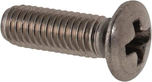 Value Collection - M3x0.50 Metric Coarse, 10mm OAL Phillips Drive Machine Screw - Oval Head, Grade 18-8 & A2 Stainless Steel, Uncoated, Without Washer - Apex Tool & Supply