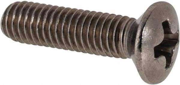 Value Collection - M3x0.50 Metric Coarse, 12mm OAL Phillips Drive Machine Screw - Oval Head, Grade 18-8 & A2 Stainless Steel, Uncoated, Without Washer - Apex Tool & Supply