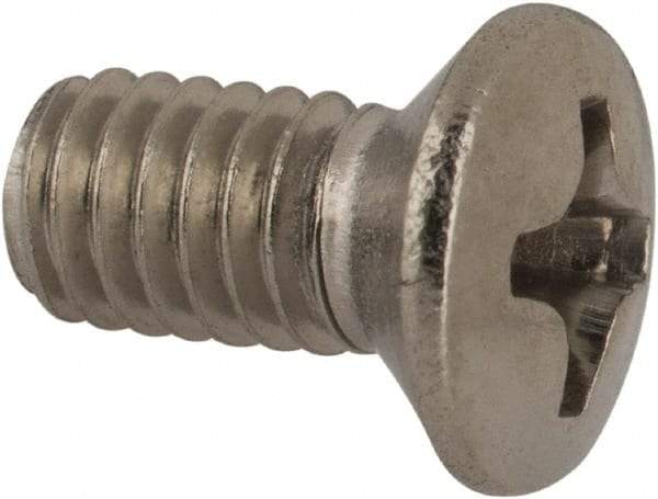 Value Collection - M4x0.70 Metric Coarse, 8mm OAL Phillips Drive Machine Screw - Oval Head, Grade 18-8 & A2 Stainless Steel, Uncoated, Without Washer - Apex Tool & Supply