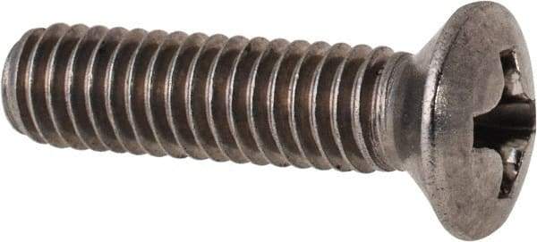 Value Collection - M4x0.70 Metric Coarse, 16mm OAL Phillips Drive Machine Screw - Oval Head, Grade 18-8 & A2 Stainless Steel, Uncoated, Without Washer - Apex Tool & Supply