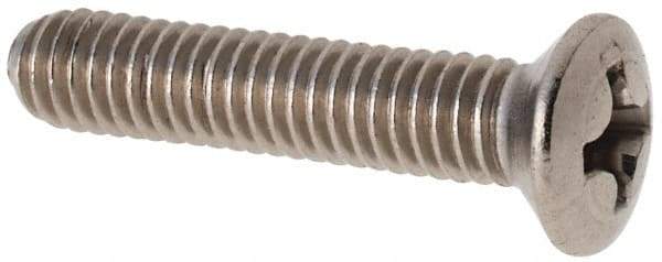 Value Collection - M4x0.70 Metric Coarse, 20mm OAL Phillips Drive Machine Screw - Oval Head, Grade 18-8 & A2 Stainless Steel, Uncoated, Without Washer - Apex Tool & Supply