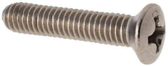 Value Collection - M4x0.70 Metric Coarse, 20mm OAL Phillips Drive Machine Screw - Oval Head, Grade 18-8 & A2 Stainless Steel, Uncoated, Without Washer - Apex Tool & Supply