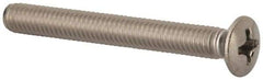 Value Collection - M4x0.70 Metric Coarse, 35mm OAL Phillips Drive Machine Screw - Oval Head, Grade 18-8 & A2 Stainless Steel, Uncoated, Without Washer - Apex Tool & Supply