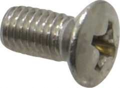Value Collection - M5x0.80 Metric Coarse, 10mm OAL Phillips Drive Machine Screw - Oval Head, Grade 18-8 & A2 Stainless Steel, Uncoated, Without Washer - Apex Tool & Supply