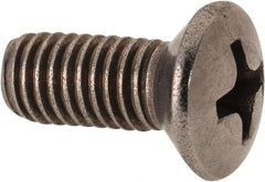 Value Collection - M5x0.80 Metric Coarse, 12mm OAL Phillips Drive Machine Screw - Oval Head, Grade 18-8 & A2 Stainless Steel, Uncoated, Without Washer - Apex Tool & Supply