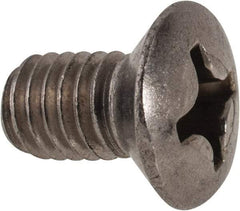Value Collection - M6x1.00 Metric Coarse, 10mm OAL Phillips Drive Machine Screw - Oval Head, Grade 18-8 & A2 Stainless Steel, Uncoated, Without Washer - Apex Tool & Supply