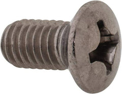 Value Collection - M6x1.00 Metric Coarse, 12mm OAL Phillips Drive Machine Screw - Oval Head, Grade 18-8 & A2 Stainless Steel, Uncoated, Without Washer - Apex Tool & Supply