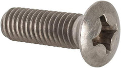 Value Collection - M6x1.00 Metric Coarse, 20mm OAL Phillips Drive Machine Screw - Oval Head, Grade 18-8 & A2 Stainless Steel, Uncoated, Without Washer - Apex Tool & Supply