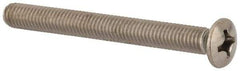 Value Collection - M6x1.00 Metric Coarse, 60mm OAL Phillips Drive Machine Screw - Oval Head, Grade 18-8 & A2 Stainless Steel, Uncoated, Without Washer - Apex Tool & Supply