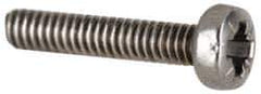 Value Collection - M6x1.00 Metric Coarse, 25mm Length Under Head Pozidriv Drive Machine Screw - Pan Head, Grade 18-8 & A2 Stainless Steel, Uncoated, Without Washer - Apex Tool & Supply