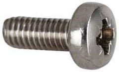 Value Collection - M2.5x0.45 Metric Coarse, 4mm Length Under Head Pozidriv Drive Machine Screw - Pan Head, Grade 18-8 & A2 Stainless Steel, Uncoated, Without Washer - Apex Tool & Supply