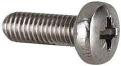 Value Collection - M6x1.00 Metric Coarse, 16mm Length Under Head Pozidriv Drive Machine Screw - Pan Head, Grade 18-8 & A2 Stainless Steel, Uncoated, Without Washer - Apex Tool & Supply