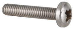 Value Collection - M6x1.00 Metric Coarse, 30mm Length Under Head Pozidriv Drive Machine Screw - Pan Head, Grade 18-8 & A2 Stainless Steel, Uncoated, Without Washer - Apex Tool & Supply