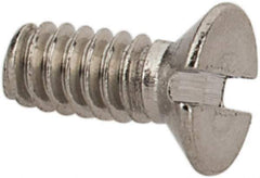Value Collection - M1.6x0.35 Metric Coarse, 4mm OAL Slotted Drive Machine Screw - Flat Head, Grade 316 & A4 Stainless Steel, Uncoated, Without Washer - Apex Tool & Supply