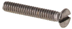 Value Collection - M1.6x0.35 Metric Coarse, 10mm OAL Slotted Drive Machine Screw - Flat Head, Grade 316 & A4 Stainless Steel, Uncoated, Without Washer - Apex Tool & Supply