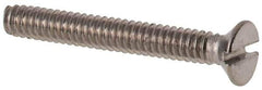 Value Collection - M1.6x0.35 Metric Coarse, 12mm OAL Slotted Drive Machine Screw - Flat Head, Grade 316 & A4 Stainless Steel, Uncoated, Without Washer - Apex Tool & Supply