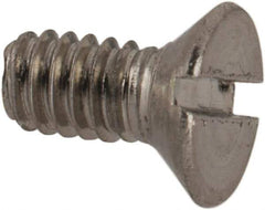 Value Collection - M2x0.40 Metric Coarse, 4mm OAL Slotted Drive Machine Screw - Flat Head, Grade 316 & A4 Stainless Steel, Uncoated, Without Washer - Apex Tool & Supply