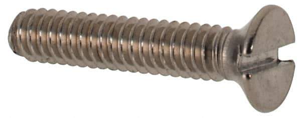 Value Collection - M2x0.40 Metric Coarse, 10mm OAL Slotted Drive Machine Screw - Flat Head, Grade 316 & A4 Stainless Steel, Uncoated, Without Washer - Apex Tool & Supply