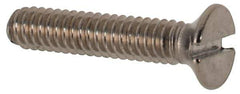 Value Collection - M2x0.40 Metric Coarse, 10mm OAL Slotted Drive Machine Screw - Flat Head, Grade 316 & A4 Stainless Steel, Uncoated, Without Washer - Apex Tool & Supply