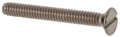 Value Collection - M2x0.40 Metric Coarse, 16mm OAL Slotted Drive Machine Screw - Flat Head, Grade 316 & A4 Stainless Steel, Uncoated, Without Washer - Apex Tool & Supply