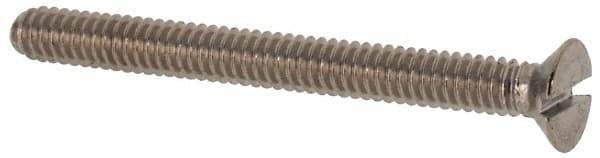 Value Collection - M2x0.40 Metric Coarse, 20mm OAL Slotted Drive Machine Screw - Flat Head, Grade 316 & A4 Stainless Steel, Uncoated, Without Washer - Apex Tool & Supply