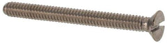 Value Collection - M2x0.40 Metric Coarse, 20mm OAL Slotted Drive Machine Screw - Flat Head, Grade 316 & A4 Stainless Steel, Uncoated, Without Washer - Apex Tool & Supply