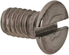 Value Collection - M2.5x0.45 Metric Coarse, 5mm OAL Slotted Drive Machine Screw - Flat Head, Grade 316 & A4 Stainless Steel, Uncoated, Without Washer - Apex Tool & Supply