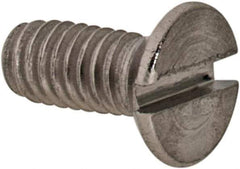 Value Collection - M2.5x0.45 Metric Coarse, 6mm OAL Slotted Drive Machine Screw - Flat Head, Grade 316 & A4 Stainless Steel, Uncoated, Without Washer - Apex Tool & Supply