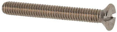 Value Collection - M2.5x0.45 Metric Coarse, 20mm OAL Slotted Drive Machine Screw - Flat Head, Grade 316 & A4 Stainless Steel, Uncoated, Without Washer - Apex Tool & Supply