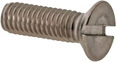 Value Collection - M3x0.50 Metric Coarse, 10mm OAL Slotted Drive Machine Screw - Flat Head, Grade 316 & A4 Stainless Steel, Uncoated, Without Washer - Apex Tool & Supply