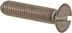 Value Collection - M3x0.50 Metric Coarse, 14mm OAL Slotted Drive Machine Screw - Flat Head, Grade 316 & A4 Stainless Steel, Uncoated, Without Washer - Apex Tool & Supply