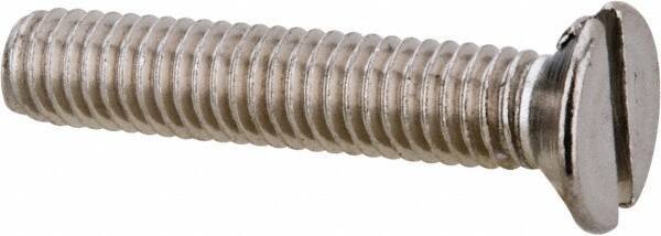 Value Collection - M3x0.50 Metric Coarse, 16mm OAL Slotted Drive Machine Screw - Flat Head, Grade 316 & A4 Stainless Steel, Uncoated, Without Washer - Apex Tool & Supply