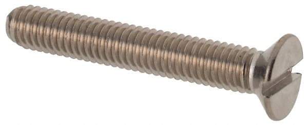 Value Collection - M3x0.50 Metric Coarse, 20mm OAL Slotted Drive Machine Screw - Flat Head, Grade 316 & A4 Stainless Steel, Uncoated, Without Washer - Apex Tool & Supply