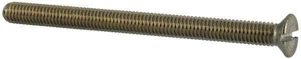 Value Collection - M3x0.50 Metric Coarse, 40mm OAL Slotted Drive Machine Screw - Flat Head, Grade 316 & A4 Stainless Steel, Uncoated, Without Washer - Apex Tool & Supply