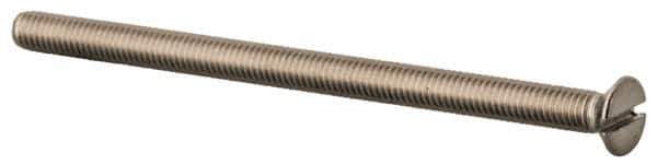 Value Collection - M3x0.50 Metric Coarse, 50mm OAL Slotted Drive Machine Screw - Flat Head, Grade 316 & A4 Stainless Steel, Uncoated, Without Washer - Apex Tool & Supply