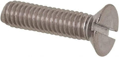 Value Collection - M4x0.70 Metric Coarse, 16mm OAL Slotted Drive Machine Screw - Flat Head, Grade 316 & A4 Stainless Steel, Uncoated, Without Washer - Apex Tool & Supply