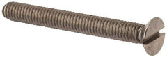 Value Collection - M4x0.70 Metric Coarse, 35mm OAL Slotted Drive Machine Screw - Flat Head, Grade 316 & A4 Stainless Steel, Uncoated, Without Washer - Apex Tool & Supply