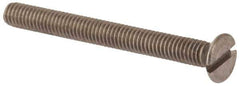 Value Collection - M4x0.70 Metric Coarse, 40mm OAL Slotted Drive Machine Screw - Flat Head, Grade 316 & A4 Stainless Steel, Uncoated, Without Washer - Apex Tool & Supply