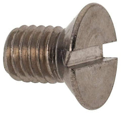 Value Collection - M5x0.80 Metric Coarse, 8mm OAL Slotted Drive Machine Screw - Flat Head, Grade 316 & A4 Stainless Steel, Uncoated, Without Washer - Apex Tool & Supply