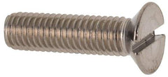 Value Collection - M5x0.80 Metric Coarse, 20mm OAL Slotted Drive Machine Screw - Flat Head, Grade 316 & A4 Stainless Steel, Uncoated, Without Washer - Apex Tool & Supply