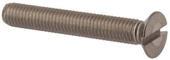 Value Collection - M5x0.80 Metric Coarse, 35mm OAL Slotted Drive Machine Screw - Flat Head, Grade 316 & A4 Stainless Steel, Uncoated, Without Washer - Apex Tool & Supply