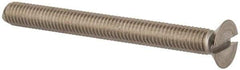 Value Collection - M5x0.80 Metric Coarse, 50mm OAL Slotted Drive Machine Screw - Flat Head, Grade 316 & A4 Stainless Steel, Uncoated, Without Washer - Apex Tool & Supply