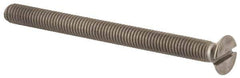 Value Collection - M5x0.80, 60mm OAL Slotted Drive Machine Screw - Flat Head, Grade 316 & A4 Stainless Steel, Uncoated, Without Washer - Apex Tool & Supply